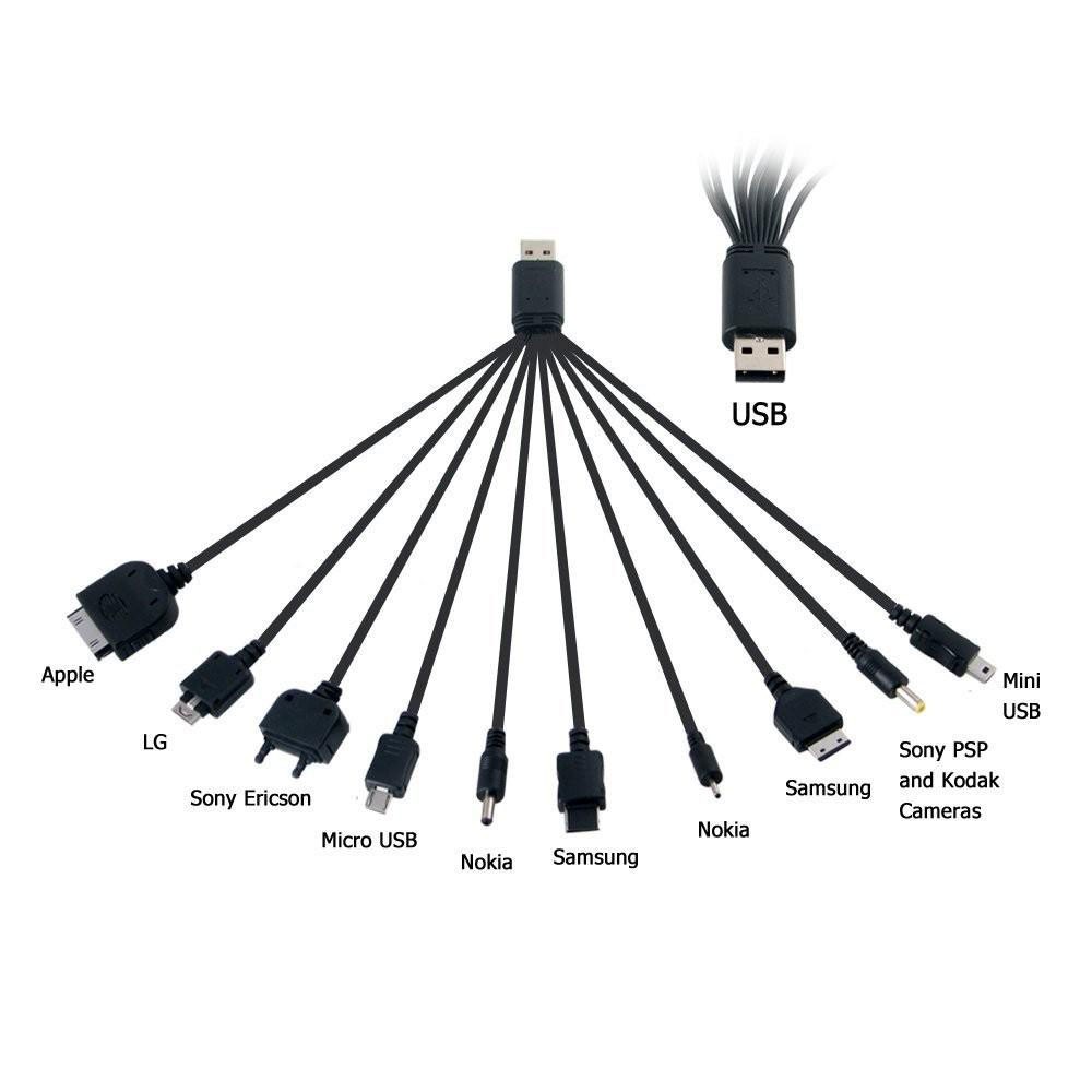 Multi Şarj Kablosu Konnektör Usb