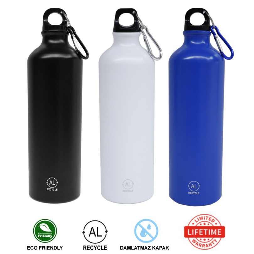 750ml Geri Dönüşüm Aluminyum Su Şişesi