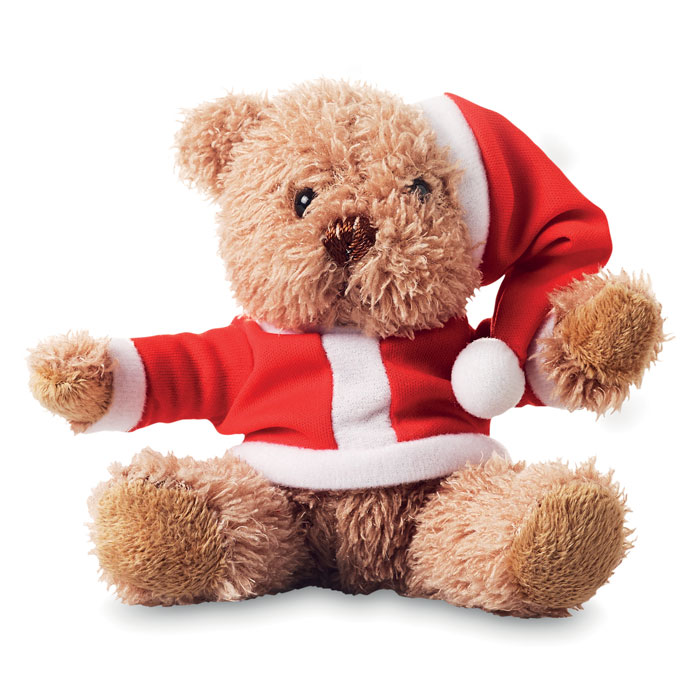 Noel Baba Kıyafetli Peluş Ayı